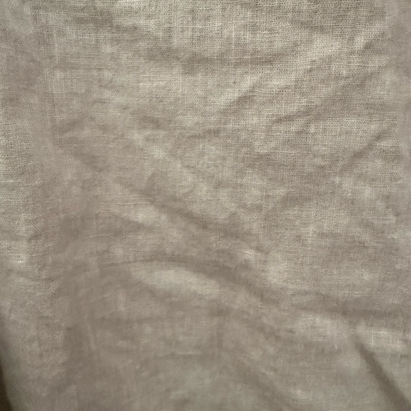 H&M Beige Linen Short Sleeve Button Shirt - Picture 2 of 3